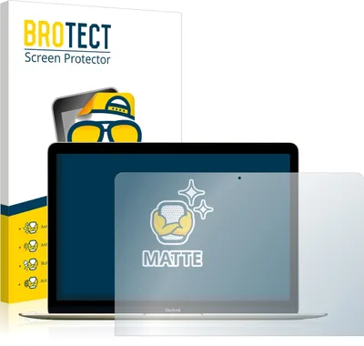 Produktbild von 2x BROTECT Schutzfolie für Apple MacBook Retina 12" (Anfang 2016) Displayschutz Displayschutzfolie Folie Matt Entspiegelungsfolie
