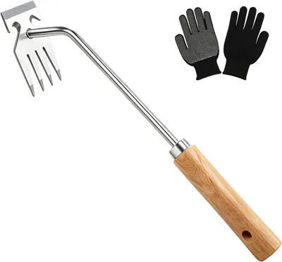 Imagen del producto de Eliminador de malas hierbas manual de acero inoxidable – herramienta para eliminar malas hierbas – herramienta de jardinería para desherbar y cavar – ideal para huertos