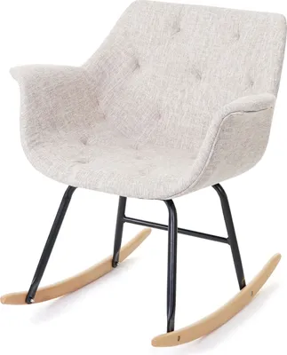 Zdjęcie produktu dla Malmö T820 fotel bujany, leżanka ~ tekstylny, kremowy/szary