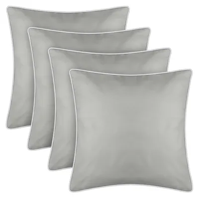 Imagen del producto de Cojines para exteriores con borde blanco, color beige, pack de 4 unidades