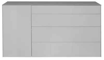 Produktbild von Mäusbacher Imola Kommode Holzwerkstoff/Glas 169x89x42 cm Anthrazit matt lack/Glas Anthrazit glanz