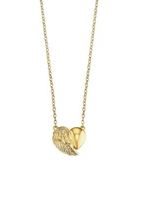 Obrázek produktu pro Engelsrufer ERN-LILHEARTWING-G heart wing ladies necklace 40cm, adjustable
