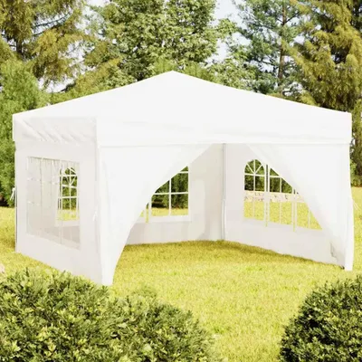 Immagine prodotto di vidaXL Tenda da festa pieghevole con pareti laterali bianca 3x3 m