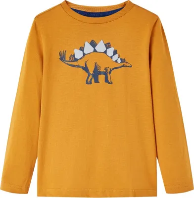 Produktbild von Kinder-Langarmshirt Dunkles Ocker 92