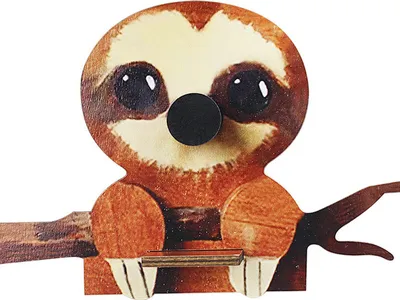 Produktbild von (Lenochod) Roztomilý kreativní držák na brýle, 1 kus dřevěného rámu na brýle ve tvaru zvířete pro domácnost, kancelář, dekorace na stůl