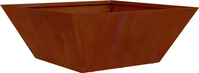 Produktbild von Garten-Pflanzgefäß Rostig 40 x 40 x 15 cm Wetterfeststahl