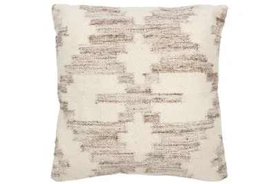 Produktbild von J-Line - Kissen Ethnic Cross Wolle/Baumwolle Creme/Beige - 60x60x12cm