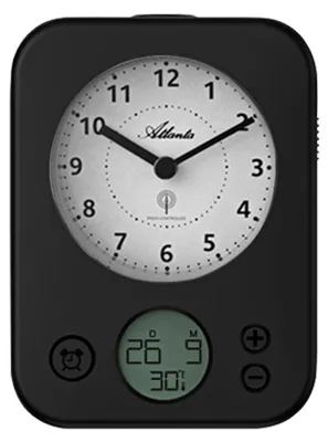Produktbild von Atlanta Atlanta 1848/7 schwarz Funkwecker analog