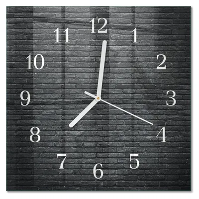 Produktbild von Tulup Glasuhr Wanduhr Küchenuhr Echt-Glas 30x30 cm Modern Dekorativ Geräuschlos Weiße Zeiger - Klinker