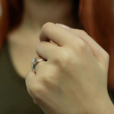 Produktbild von 0,25 Carat Diamant Solitär Ring Antragsring 14 Karat Weißgold - 53 (16,80 mm)