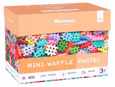 Zdjęcie produktu dla Marioinex Mini Waffle Pastel 400 el. Klocki konstrukcyjne 3+