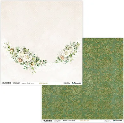 Obrázok produktu pre obojstranný papier na scrapbooking 30x30cm - ScrapAndMe - White Roses 03/04