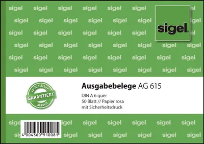 Immagine prodotto di SIGEL AG615 Schede di emissione - A6 orizzontale, carta rosa, con stampa di sicurezza, 50 fogli