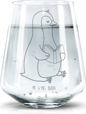 Produktbild von Mr. & Mrs. Panda Trinkgefäß Pinguin Buch - Transparent - Geschenk, Dekoglas, Nichtstun, Urlaub, Trinkglas, Limonadenglas, Pinguine, Wasserglas, Pause, Glas, Tumbler
