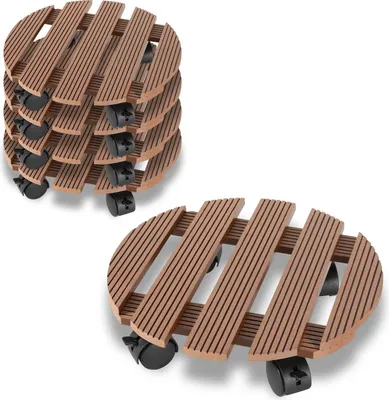 Zdjęcie produktu dla Wałek do roślin Yakimz 30 x 30 cm do 80 kg - Kształt i kolor : Okrągły; Brązowy