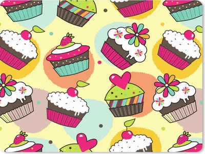 Produktbild von MuchoWow® Mauspad Mousepad Mädchen - Cupcake - Schnittmuster - Mädchen - Kinder - Baby 23x19 cm - Mousepads - Maus Mat - Pad - Mausunterlage - Schreibtischunterlage - Mauspad