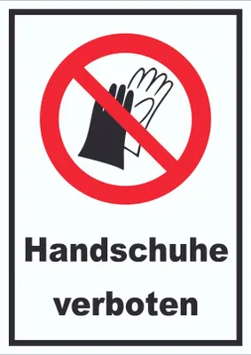 Produktbild von Handschuhe verboten Schild A4 (210x297mm)