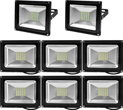 Produktbild von 8X 30W LED Fluter Strahler,Greenmigo IP65 Wasserdicht Schwarz Warmweiß 120°LED Außenstrahler Fluter Flutlicht AC 85-265V
