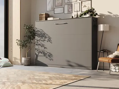 Produktbild von Schrankbett SMARTBett Frotto140x200H Gasdruckfeder Klappbett Anthrazit