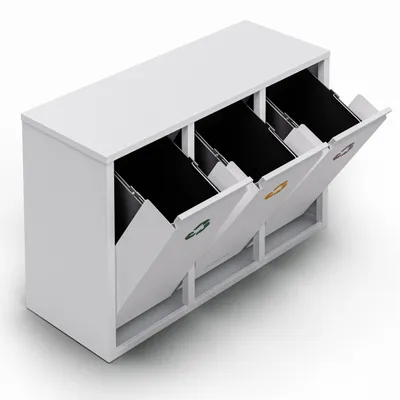 Obrázek produktu pro Klarstein Ordnungshüter 3, odpadkový koš, 45 litrů, 3 koše na odpadky, nástěnná instalace