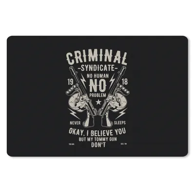 Produktbild von MuchoWow® Mauspad Mousepad Mancave - Waffen - Verbrechen - Vintage 27x18 cm - Mousepads - Maus Mat - Pad - Mausunterlage - Büroartikel - Desk Matten
