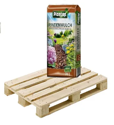 Produktbild von Plantop Rindenmulch 70l, 36x – Gütegesichert zur Unkrautminderung & Flächenabdeckung