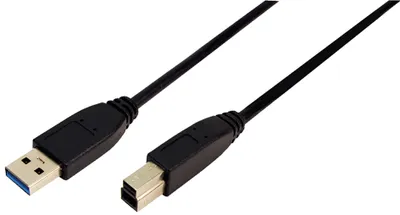 Produktbild von LogiLink USB 3.0 Kabel USB-A - USB-B Stecker 3,0 m schwarz