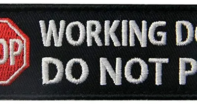 Productafbeelding van Geborduurde Patch - Haak en Lus - Kleding Personaliseren - Wasbaar en Duurzaam - 98 cm Breed - Zwart