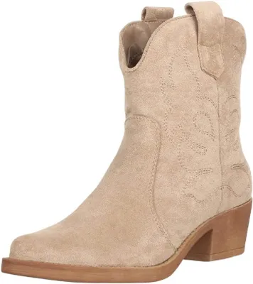 Produktbild von Damen Stiefeletten im Cowboy-Stil mit Blockabsatz und seitlichem Gummizug