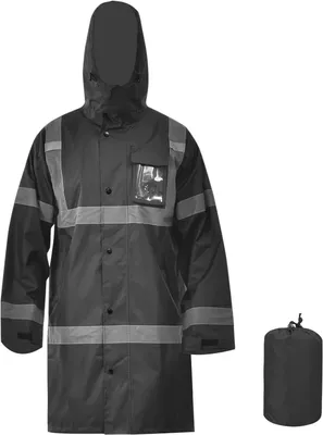 Productafbeelding van Regenpak, waarschuwingsbescherming, voor heren, lichte waterdichte regenjas