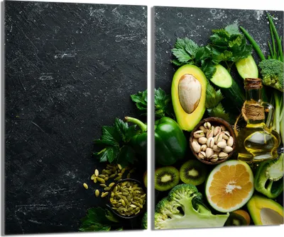 Produktbild von Herdabdeckplatten 2 teilig 30x52 Glaskeramikkochfeld Abdeckung Glas, Schiefer Obst