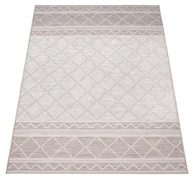Produktbild von Outdoor Teppich Flachgewebe modern Boho Ethno wetterfest Außenbereich Grösse 80 cm Rund