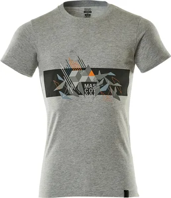 Produktbild von Mascot T-Shirt mit Druck T-shirt Gr. 2XL, grau/hi-vis orange