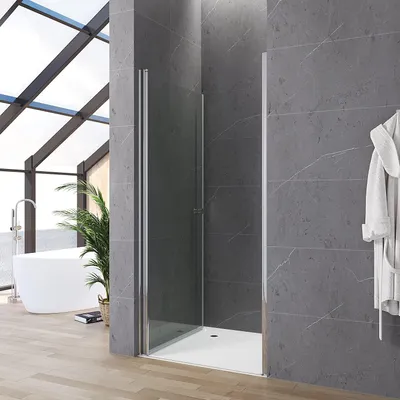 Produktbild von AQUALAVOS Nischentür Dusche 100x187cm links und rechts montierbar 5 mm Einscheibensicherheitsglas mit Verstellbereich