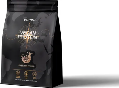 Produktbild von GYMTRAIL® Veganes Eiweißpulver aus Erbsenprotein 2000g | Pflanzliches Proteinpulver mit essenziellen Aminosäuren | Ohne Soja und Süßungsmittel mit Birkenzucker | Creamy Chocolate