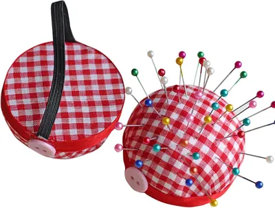 Produktbild von Nadelkissen - 2er Set - Handgelenk Nadelkissen mit Armband - Tragbarer Nadelhalter - Für Nähen, Sticken, Handarbeit und DIY - Nähzubehör