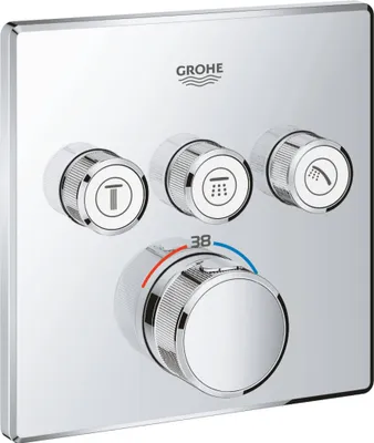 Zdjęcie produktu dla GROHE 29126000, Wanna/prysznic, Zawory obrotowe, Stal, Chrom
