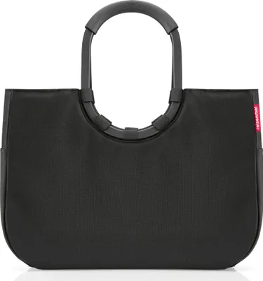 Produktbild von reisenthel Einkaufstasche loopshopper - schwarz (schwarzer Rahmen - Größe L) - black black