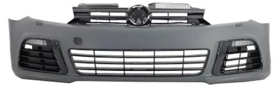 Image de Pare-chocs avant pour VW Golf 6 Mk6 VI 2008-2013, style calandre avec feux antibrouillard à LED.