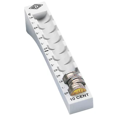 Obrázok produktu pre Wedo 160 701037, Priehradka na mince, Strieborná, 75 mince, 10 eurocent, 44 mm, 180 mm