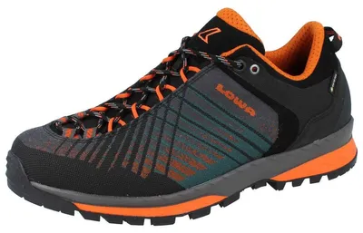 Produktbild von LOWA Carezza GTX Herren Wanderschuhe grau orange - Größe: UK 9,5