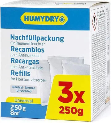 Produktbild von Humydry Nachfüllpack 3x250g Geruchsneutral für Luftentfeuchter