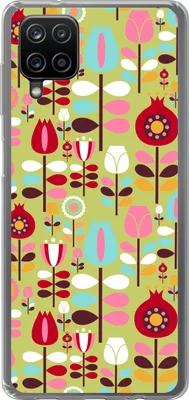 Produktbild von MuchoWow® Handyhülle Schutzhülle Hülle für Telefoonhoesje Samsung Galaxy A12 Muster - Blumen - Farben Silikon Softcase Handy Hülle - Bild