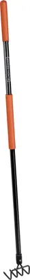 Image de BLACK+DECKER Râteau de jardin 4 dents 148 x 12 x 10 CM Acier au carbone, fibre de verre et PVC Orange/Noir