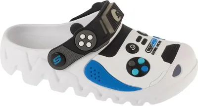 Image de Skechers Foamies : Zaggle - Hydro-Pointz 406721L-WBKB, Tongs, pour garçons, Blanc