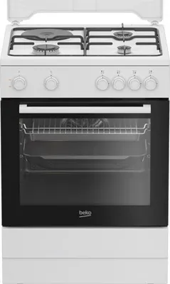 Image de Cuisinière mixte 73l 4 feux blanc - Beko - FBS63121WD -