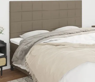 Produktbild von 2025 cloris Kopfteile 4 Stk. Taupe 100x5x78/88 cm Stoff - Kopfteile Sale8906930 2parcel