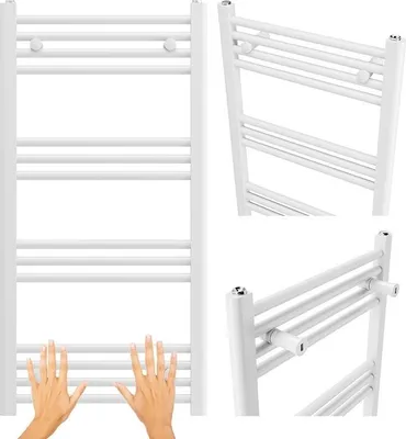 Produktbild von Granitan | Badheizkörper Breno - 100x50 cm - Weiß - Modernes Design - Praktisch und Elegant