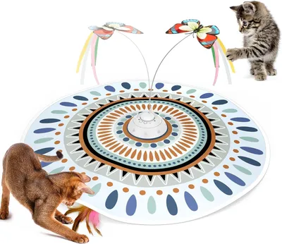 Katzenspielzeug 3-in-1, aufladbar, mit Schmetterling, 58 cm