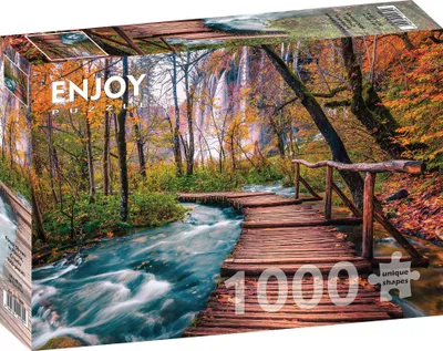 Obrázok produktu pre Puzzle 1000 dielov Enjoy – Lesný potok v Plitvicách, Chorvátsko